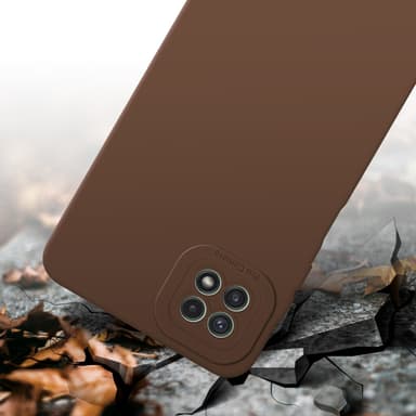Samsung Galaxy A22 5G Suojakuori Kotelo (Ruskea)