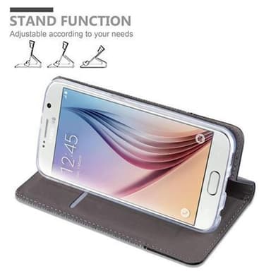 Samsung Galaxy S6 Suojakuori Lompakkokotelo (harmaa)