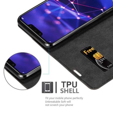 Huawei MATE 20 LITE Suojakuori Lompakkokotelo (Ruskea)