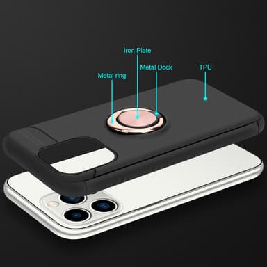 iPhone 14 PRO Suojakuori Kotelo (Musta)