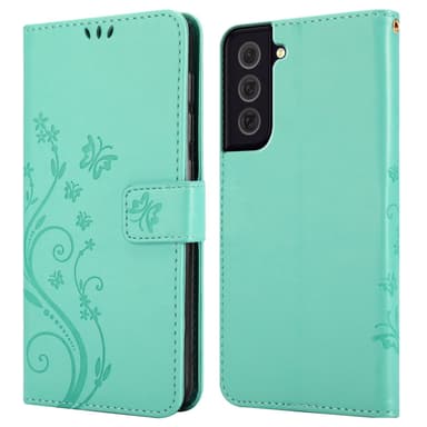 Samsung Galaxy S22 Suojakuori Lompakkokotelo (Turkoosi)