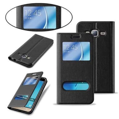 Lompakkokotelo Samsung Galaxy J3 2016 Case (Musta)
