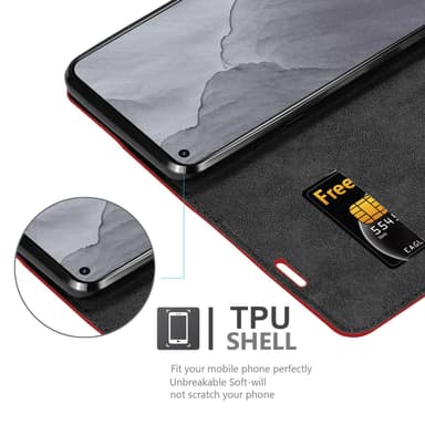 Realme GT Master Suojakuori Lompakkokotelo (Punainen)