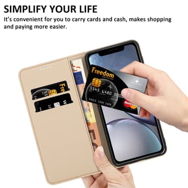 iPhone XR Suojakuori Lompakkokotelo (Musta)
