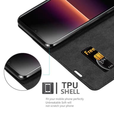 Sony Xperia L4 Suojakuori Lompakkokotelo (Musta)