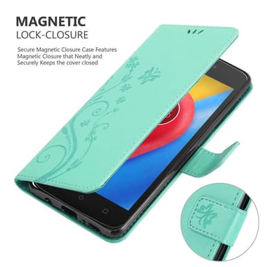 Motorola MOTO C Suojakuori Lompakkokotelo (Turkoosi)