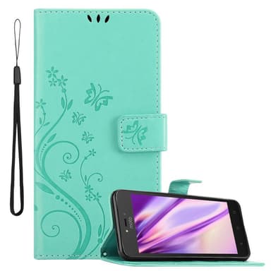 Motorola MOTO C Suojakuori Lompakkokotelo (Turkoosi)