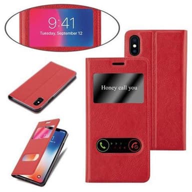 Lompakkokotelo iPhone X / XS Case (Punainen)