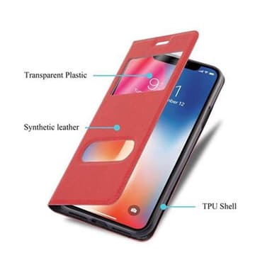 Lompakkokotelo iPhone X / XS Case (Punainen)