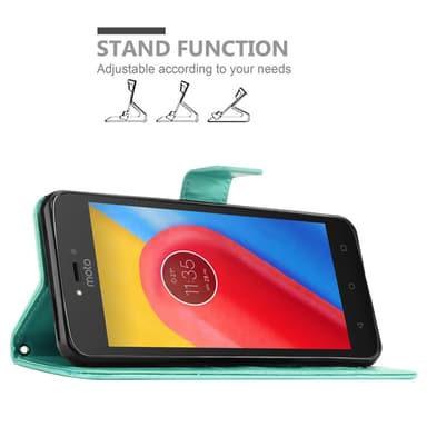 Motorola MOTO C Suojakuori Lompakkokotelo (Turkoosi)