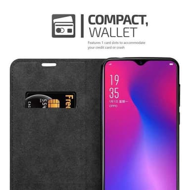 Oppo R17 Suojakuori Lompakkokotelo (Ruskea)