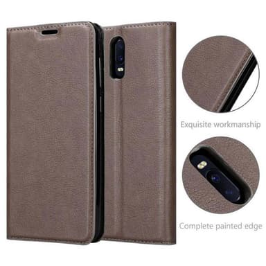 Oppo R17 Suojakuori Lompakkokotelo (Ruskea)