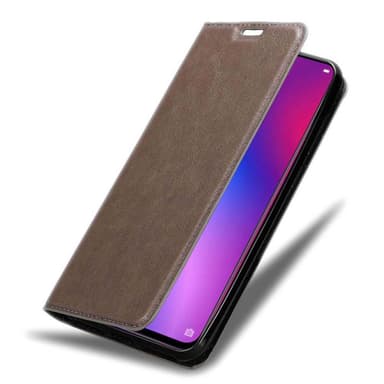 Oppo R17 Suojakuori Lompakkokotelo (Ruskea)