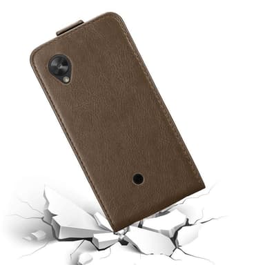 LG Google NEXUS 5 Suojakuori Lompakkokotelo (Ruskea)
