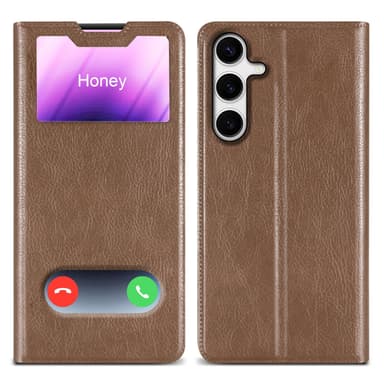 Lompakkokotelo Samsung Galaxy S24 PLUS Case (Ruskea)