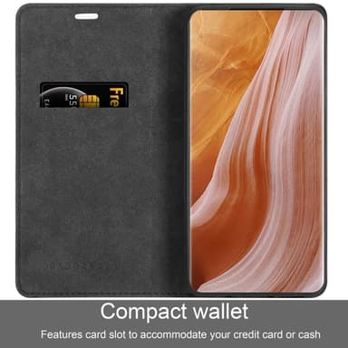 ZTE Axon 40 ULTRA Suojakuori Lompakkokotelo (Musta)