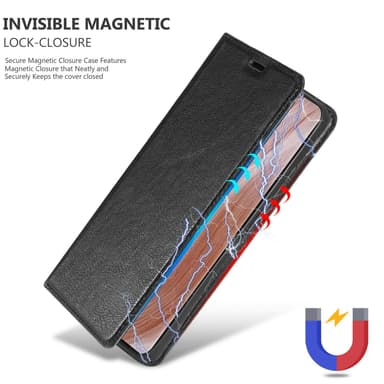 ZTE Axon 40 ULTRA Suojakuori Lompakkokotelo (Musta)