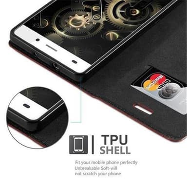 Huawei P8 LITE 2015 Suojakuori Lompakkokotelo (Ruskea)