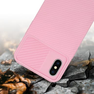 iPhone X / XS Suojakuori Kotelo (Vaaleanpunainen)