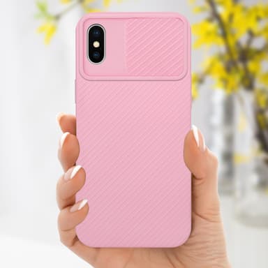 iPhone X / XS Suojakuori Kotelo (Vaaleanpunainen)