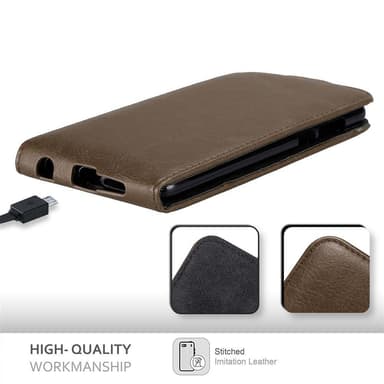 Honor 8 / 8 PREMIUM Suojakuori Lompakkokotelo (Ruskea)