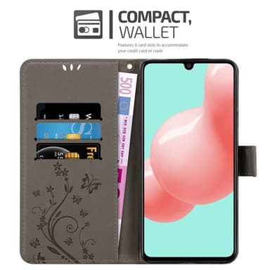 Samsung Galaxy A41 Suojakuori Lompakkokotelo (harmaa)