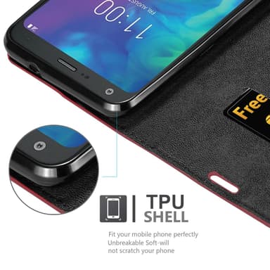 LG Q9 Suojakuori Lompakkokotelo (Punainen)