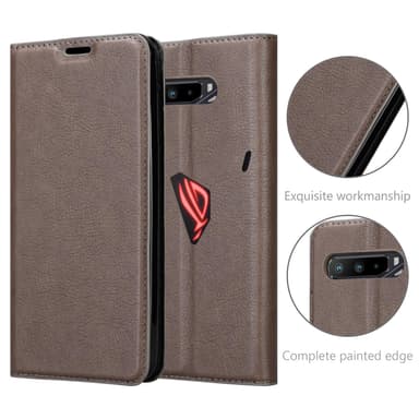 Asus ROG Phone 3 Suojakuori Lompakkokotelo (Ruskea)