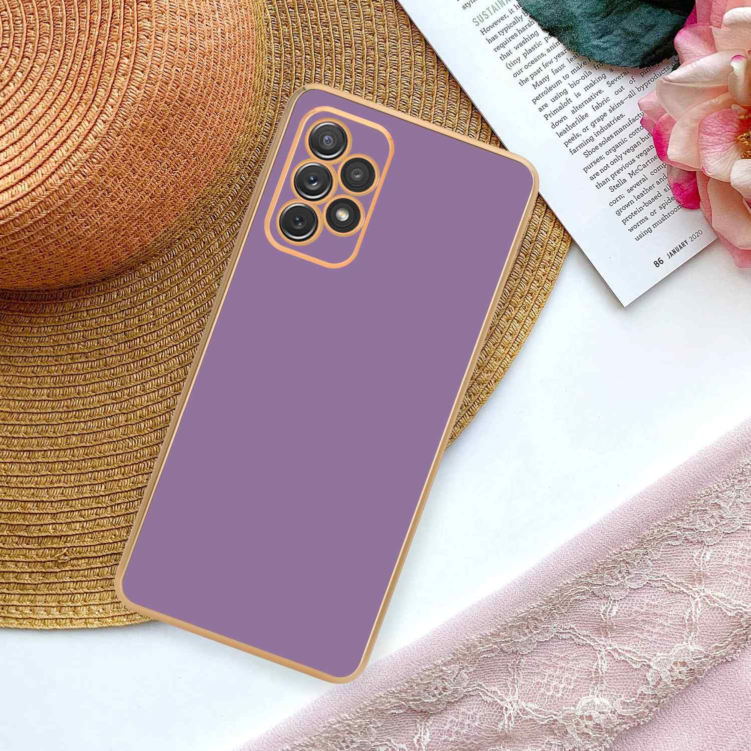 Samsung Galaxy A72 4G / 5G Suojakuori Cover (Violetti)