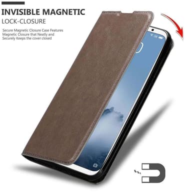 MEIZU 16 Suojakuori Lompakkokotelo (Ruskea)