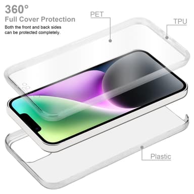 iPhone 14 PLUS Suojakuori Case Cover (Läpinäkyvä)