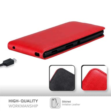 Sony Xperia T3 Suojakuori Lompakkokotelo (Punainen)