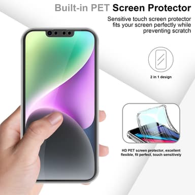 iPhone 14 PLUS Suojakuori Case Cover (Läpinäkyvä)