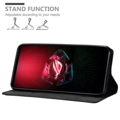 Asus ROG Phone 5 Suojakuori Lompakkokotelo (Musta)