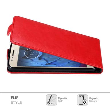 Motorola MOTO G5S Suojakuori Lompakkokotelo (Punainen)