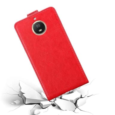 Motorola MOTO G5S Suojakuori Lompakkokotelo (Punainen)