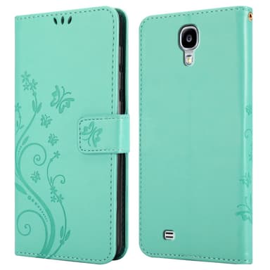 Samsung Galaxy S4 Suojakuori Lompakkokotelo (Turkoosi)