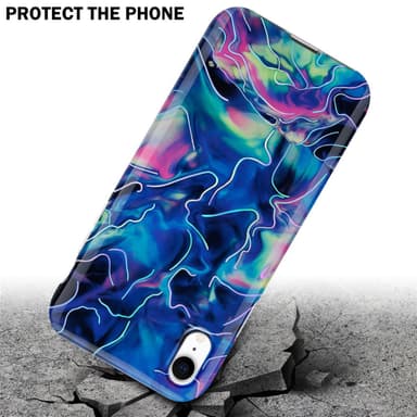 iPhone XR Suojakuori Lompakkokotelo (Sininen)