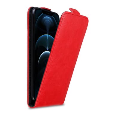 iPhone 12 PRO MAX Suojakuori Lompakkokotelo (Punainen)