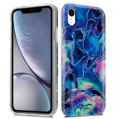 iPhone XR Suojakuori Lompakkokotelo (Sininen)