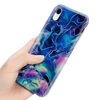 iPhone XR Suojakuori Lompakkokotelo (Sininen)