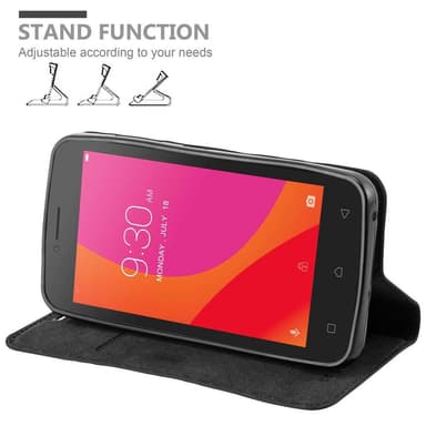 Lenovo A PLUS Suojakuori Lompakkokotelo (Musta)