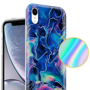 iPhone XR Suojakuori Lompakkokotelo (Sininen)