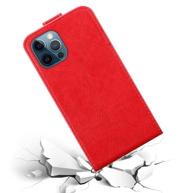 iPhone 12 PRO MAX Suojakuori Lompakkokotelo (Punainen)