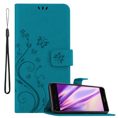 Huawei Y6 PRO 2017 Suojakuori Lompakkokotelo (Sininen)