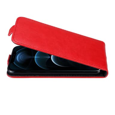 iPhone 12 PRO MAX Suojakuori Lompakkokotelo (Punainen)