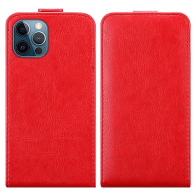 iPhone 12 PRO MAX Suojakuori Lompakkokotelo (Punainen)