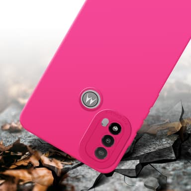 Motorola MOTO E20 Suojakuori Kotelo (Vaaleanpunainen)