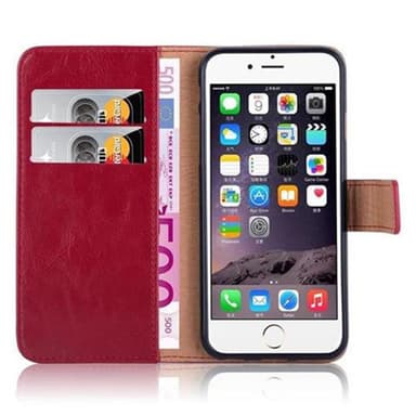 iPhone 6 / 6S Suojakuori Lompakkokotelo (Punainen)