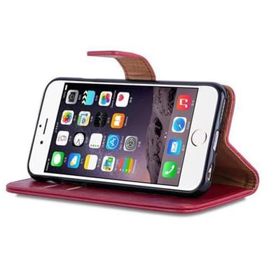 iPhone 6 / 6S Suojakuori Lompakkokotelo (Punainen)